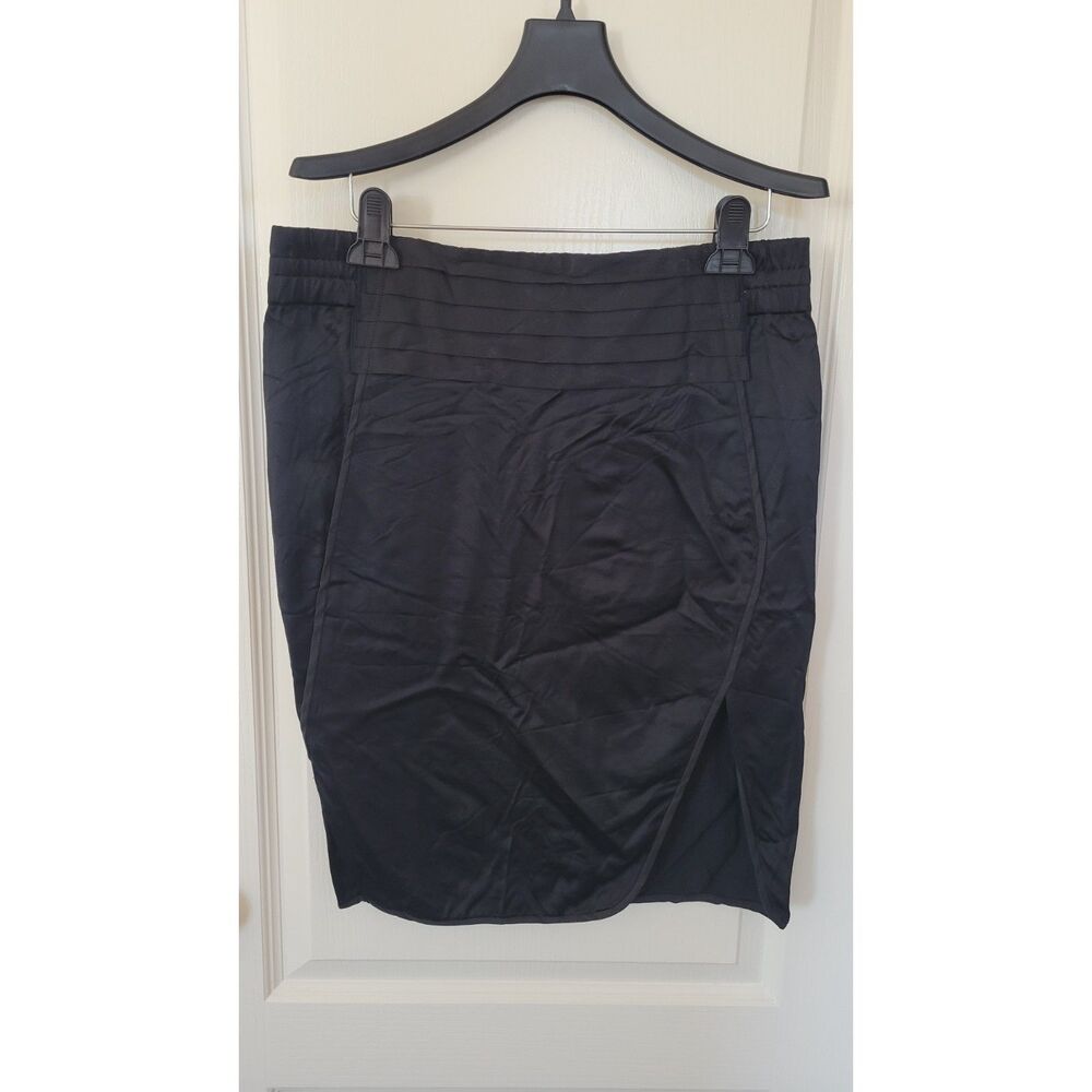 Alexander Wang Black Satin Silk Like Skirt